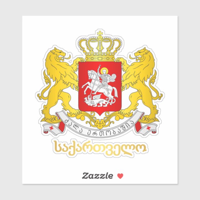 Georgia COA (Sakartvelo) Aufkleber (Blatt)