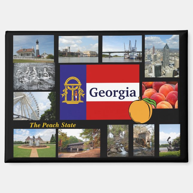 Georgia Der Peach-Staat-Magnet Magnet (Vorderseite)