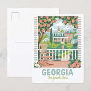 Georgia, der Pfirsichstaat USA Sommer Reise Postkarte
