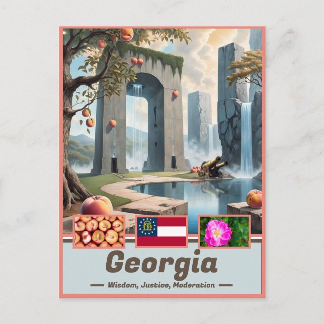 Georgia Essence Surreal Artistic Postkarte (Vorderseite)