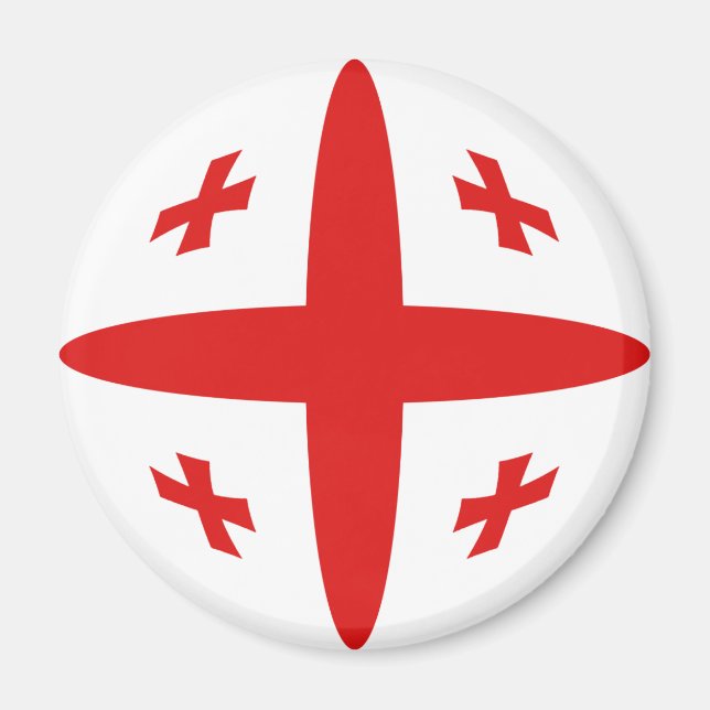 Georgia Fisheye Flag Magnet (Vorne)