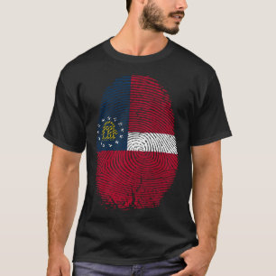 Georgia Flag Fingerprint Es ist in meiner DNA für T-Shirt