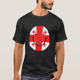Georgia Flag Lächeln Kaukasus Georgian Patriotic T-Shirt