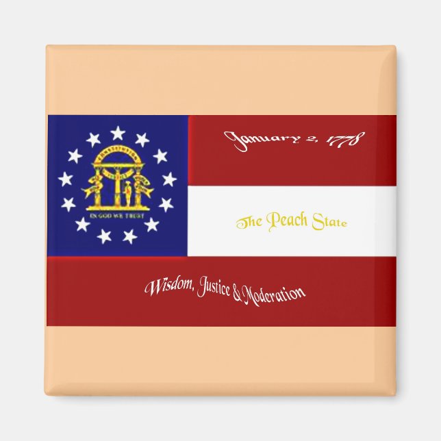 Georgia Flag Magnet (Vorne)