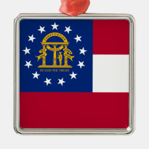Georgia Flag Metal Ornament Aus Metall