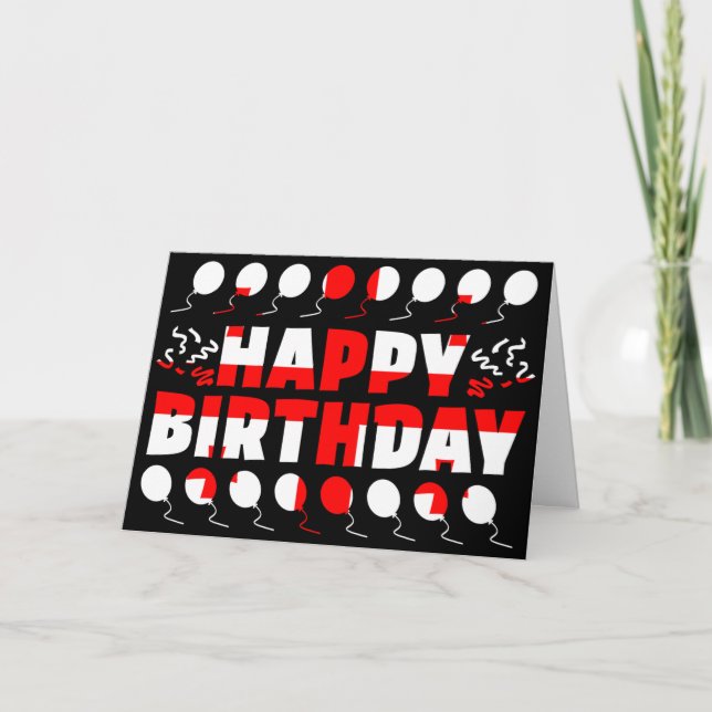 Georgia Flag Patriotic Geburtstag Karte (Vorderseite)