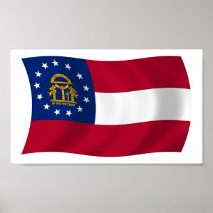 Georgia Flag Poster Print