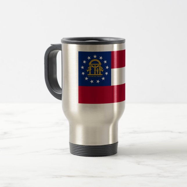 Georgia Flag Travel Reisebecher (Vorderseite Links)