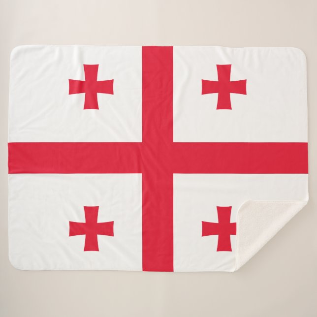 Georgia-Flagge Sherpadecke (Vorderseite (Horizontal))