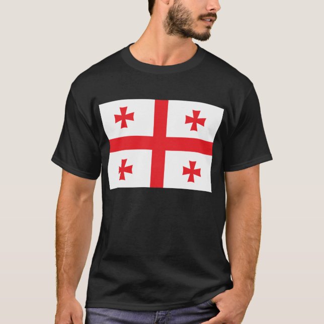Georgia-Flaggen-T - Shirt (Vorderseite)
