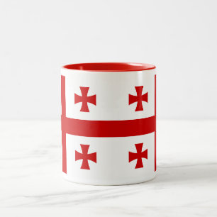Georgia-Flaggen-Tasse Zweifarbige Tasse