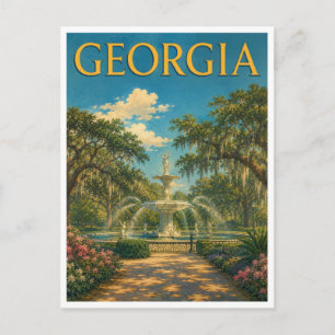 Georgia Forsyth Park GeoSaga Postkarte