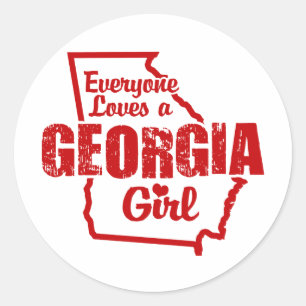 Georgia Girl Runder Aufkleber