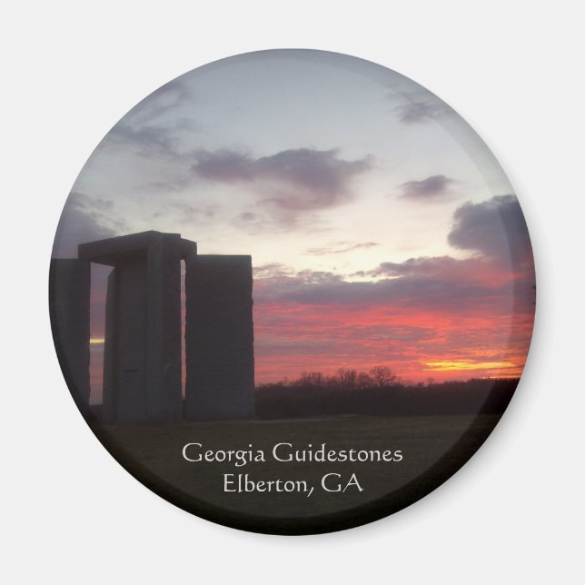 Georgia Guidestones Sunset Magnet (Vorne)