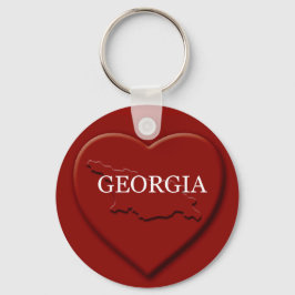 Georgia Heart Map Schlüsselanhänger