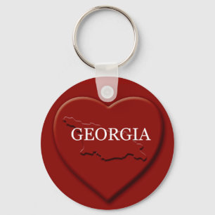 Georgia Heart Map Schlüsselanhänger