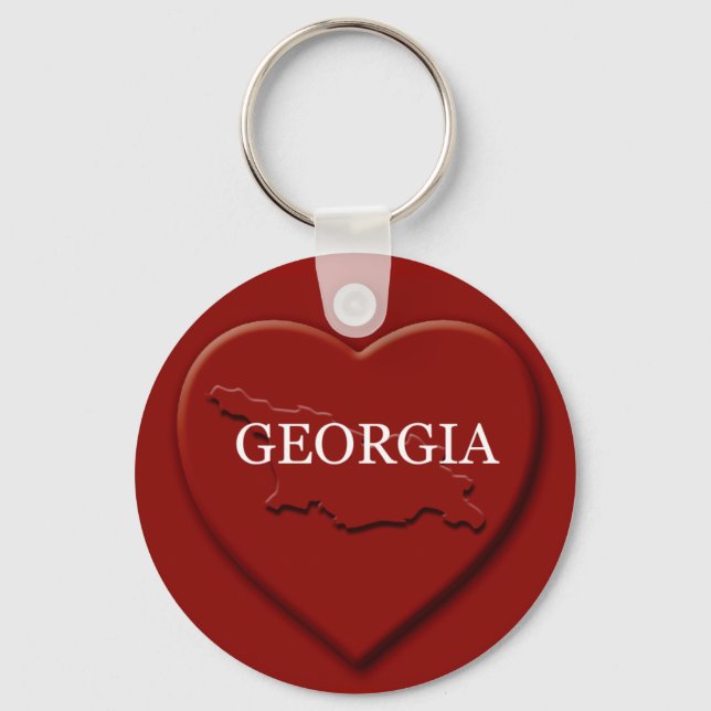 Georgia Heart Map Schlüsselanhänger (Vorderseite)