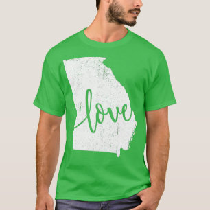 Georgia Home Love Vintage-Umriss der Staatskarte  T-Shirt