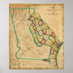 Georgia-Karte Poster