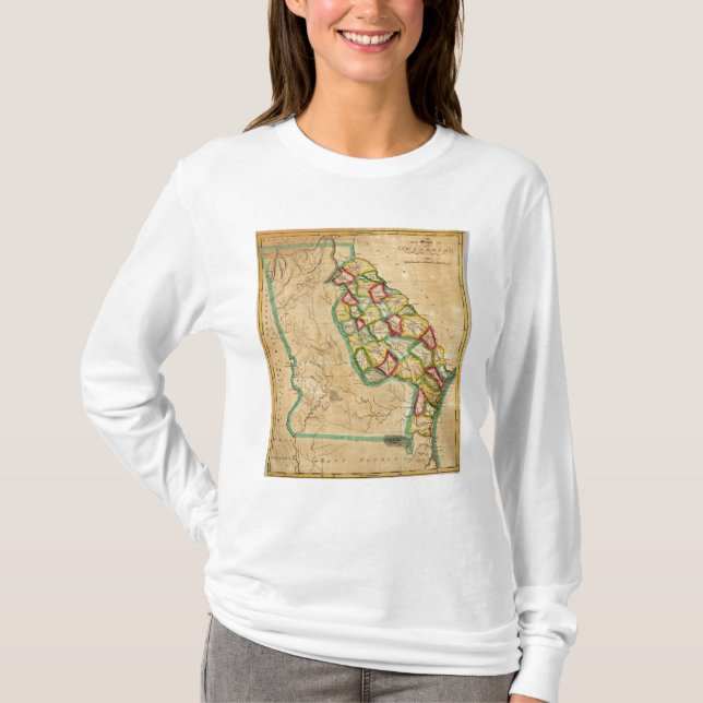 Georgia-Karte T-Shirt (Vorderseite)