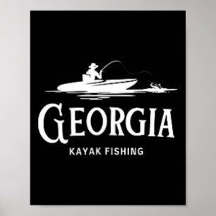 Georgia Kayak Fishing Gkf Kayak Angelclub Bekleidu Poster