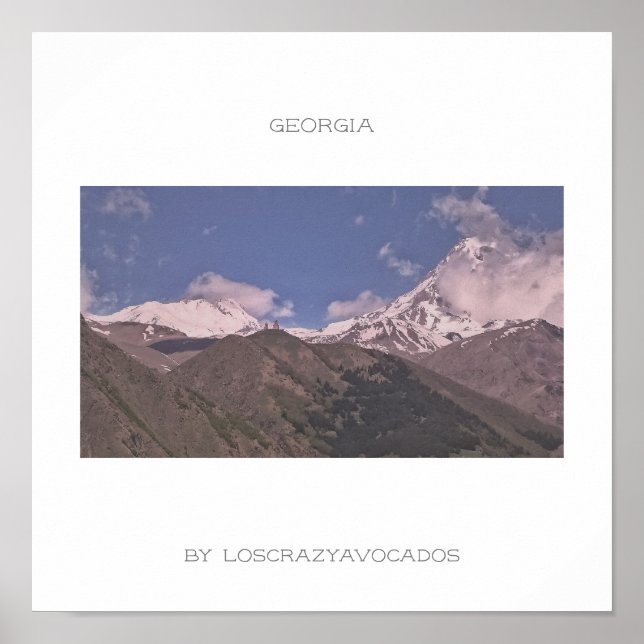 Georgia Kazbegi Architecture Nature Poster (Vorne)