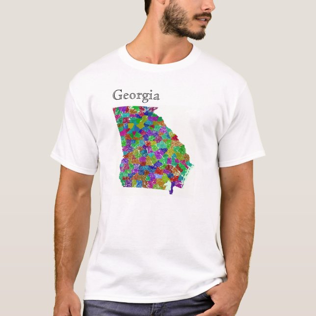 Georgia Landkreise und ihre Straßen T-Shirt (Vorderseite)