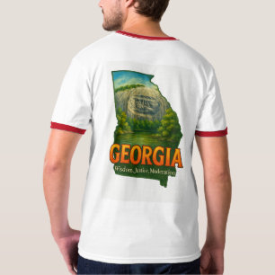 Georgia   Lebhafter Staatsstolz-T - Shirt
