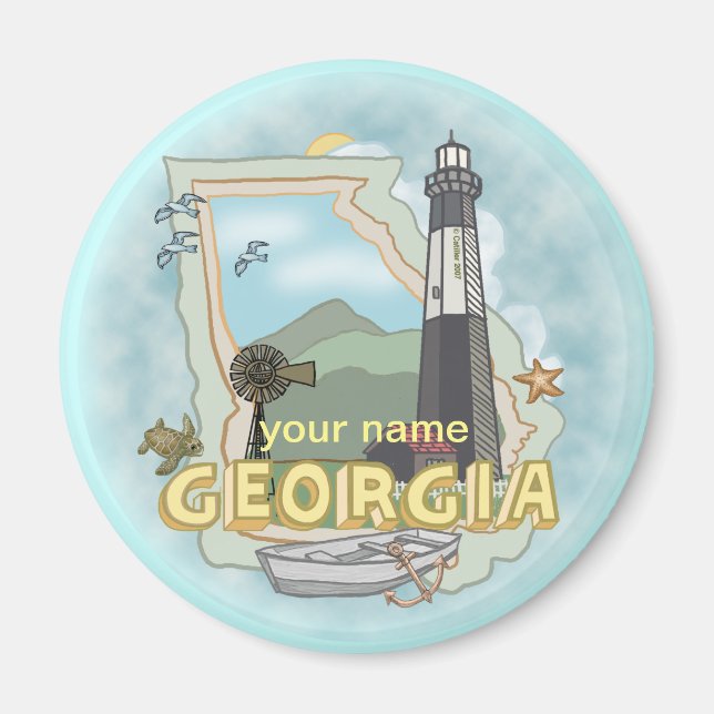 Georgia Lighthouse Magnet (Vorne)