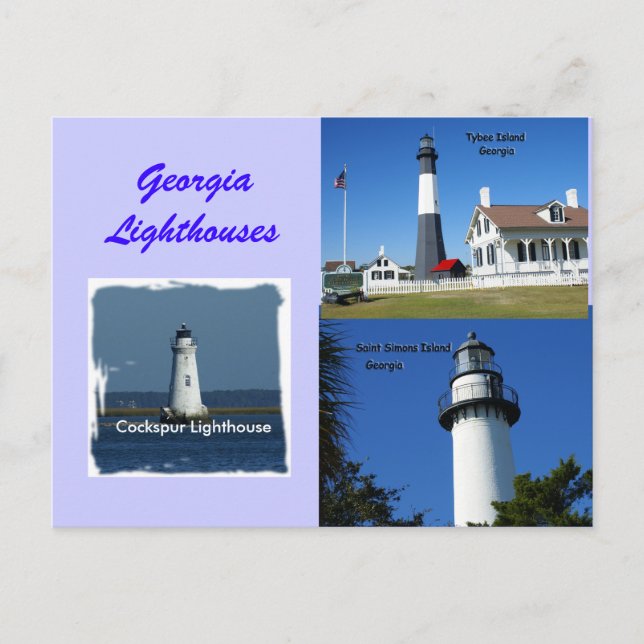 Georgia Lighthouses Postkarte (Vorderseite)