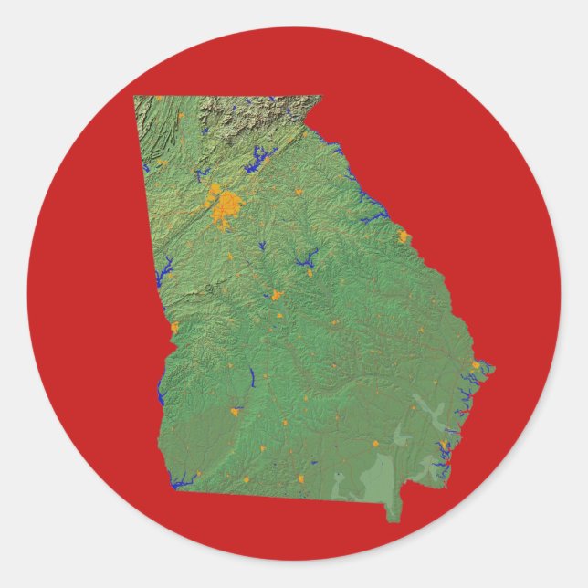 Georgia Map Sticker (Vorderseite)