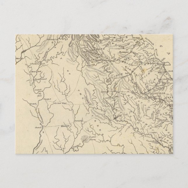 Georgia Map von Arrowsmith Postkarte (Vorderseite)