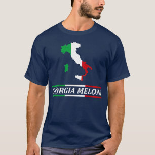 Georgia Meloni Italienische Flagge T-Shirt