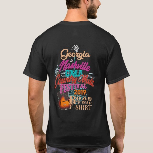 Georgia Musikzum fest-Shirt Nashvilles CMA T-Shirt (Rückseite)