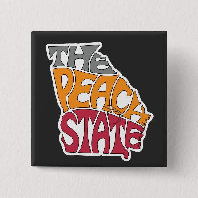 Georgia Nickname Word Art Button (Vorderseite)
