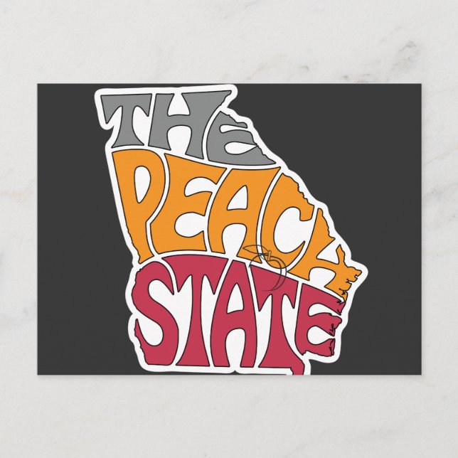 Georgia Nickname Word Art Postkarte (Vorderseite)