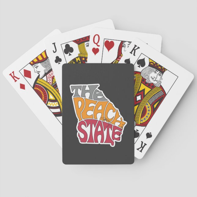 Georgia Nickname Word Art Spielkarten (Rückseite)