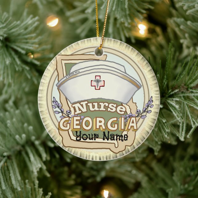 Georgia Nurse Keramik Ornament (Baum)