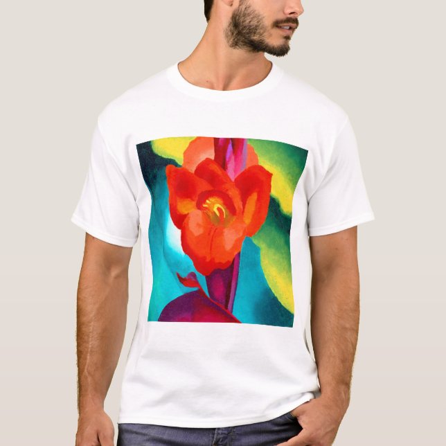 Georgia O Keeffe Red Canna T-Shirt (Vorderseite)