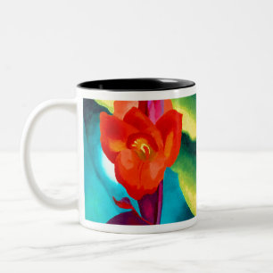 Georgia O Keeffe Red Canna Zweifarbige Tasse
