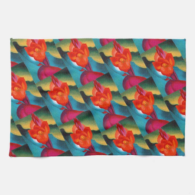 Georgia O'Keefe 1919 Red Canna Geschirrtuch (Horizontal)
