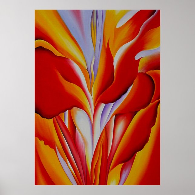 Georgia O'Keeffe - Abstraktion der Blume Poster (Vorne)