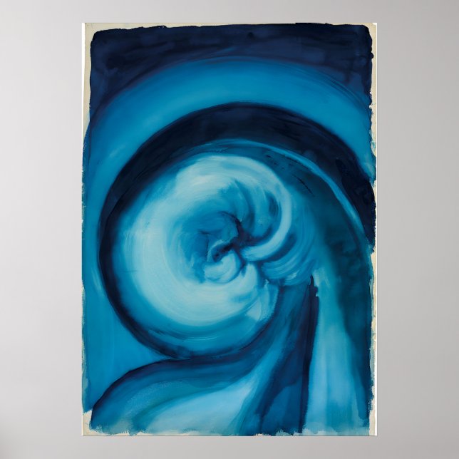 Georgia O'Keeffe - Blau I Poster (Vorne)