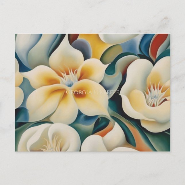 Georgia O'Keeffe flowers Postkarte (Vorderseite)