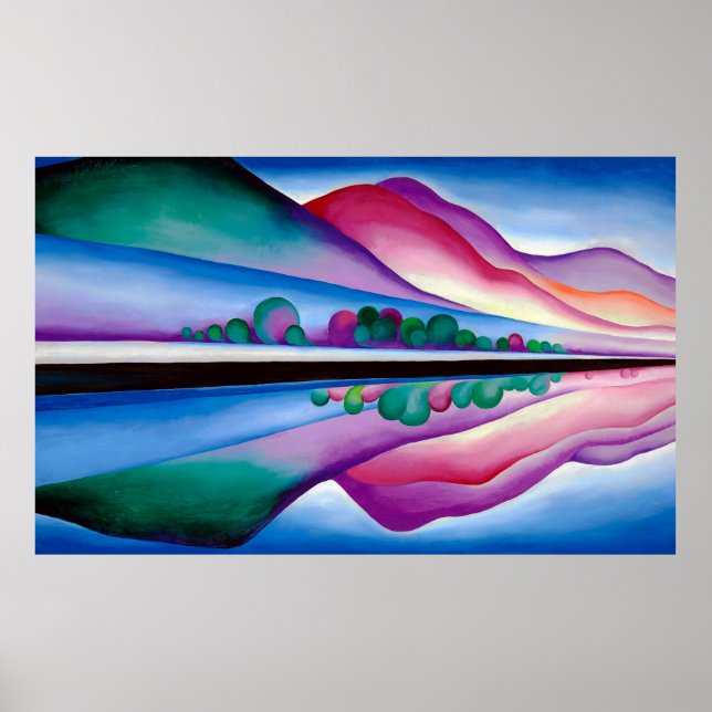 Georgia O'Keeffe, Lake George Reflection (1921) Poster (Vorne)