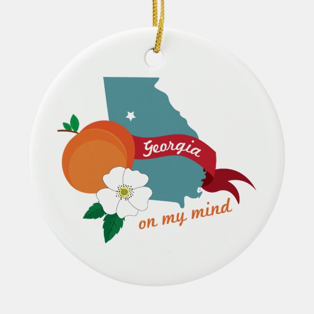 Georgia On My Mind Keramik Ornament (Vorne)