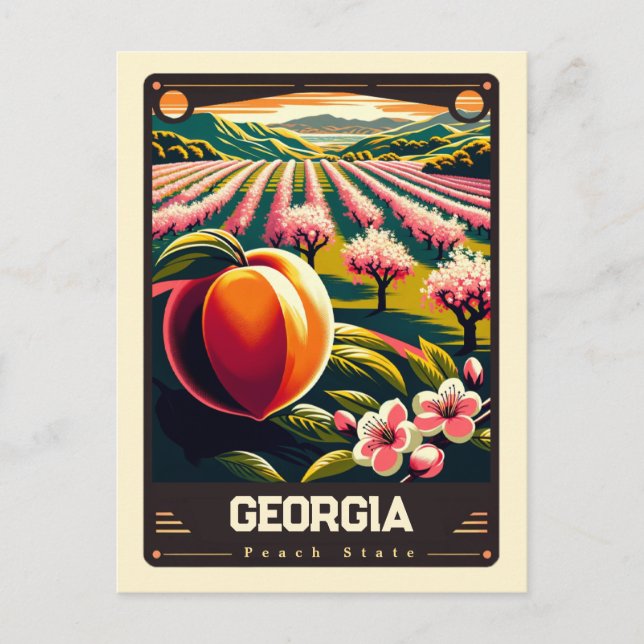 Georgia | Patriotischer Geist Vintag Postkarte (Vorderseite)