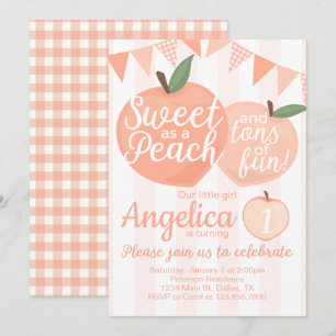 Georgia Peach Anniversaire Fête Invitation Invitat