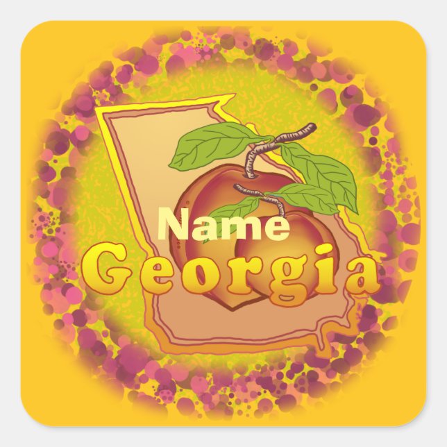 Georgia Peach Aufkleber (Vorderseite)