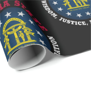 GEORGIA PEACH STAAT FLAG GESCHENKPAPIER